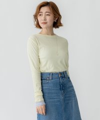 NIJYUSANKU（LARGE SIZE）/【Oggi5月号掲載/洗える】シアー レイヤード TEE/507972039