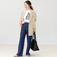 Aletta vita/アレッタ ヴィータ Aletta vita ストレッチデニムワイドパンツ/507972065