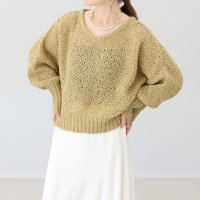 Aletta vita/アレッタ ヴィータ Aletta vita テープヤーン2WAYニットプルオーバー/507972073