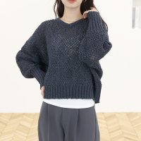 Aletta vita/アレッタ ヴィータ Aletta vita テープヤーン2WAYニットプルオーバー/507972073