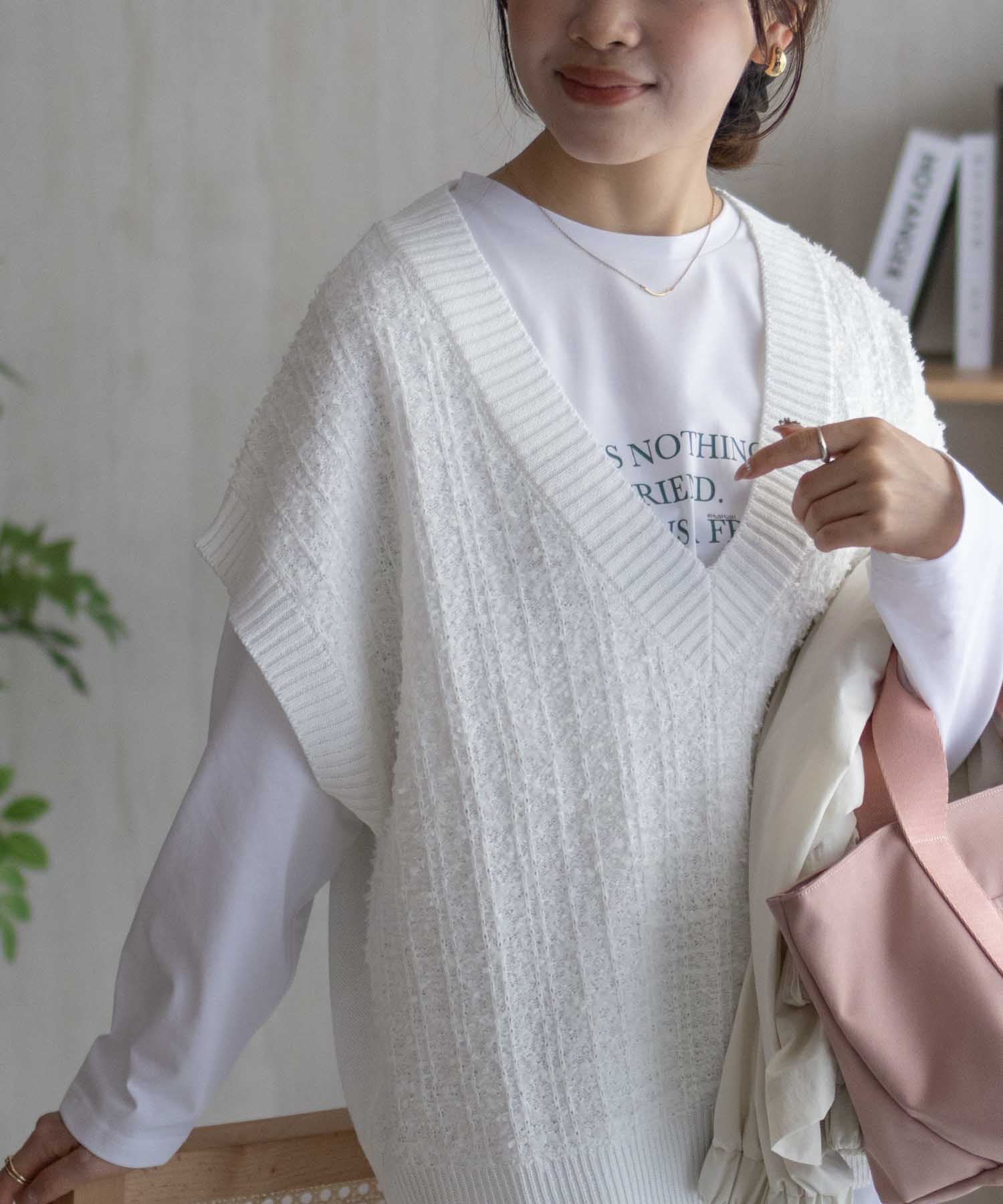 ホワイト　ベスト　ジレ カットジャカードジレ（ベスト）｜B.C STOCK（ベーセーストック