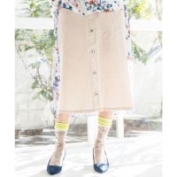ScoLar/スカラー ScoLar 蝶ネコ・小花柄 異素材切替プリーツスカート/507973192