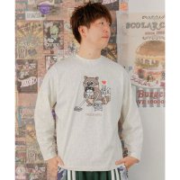 ScoLar/スカラー ScoLar 古着風タスカル柄 ロングスリーブTシャツ/507973197