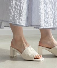 RANDA/ランダ RANDA ★ 【SUSTAINABLE】アシンメトリーニットミュールサンダル/507973892