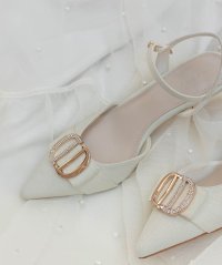 RANDA/ランダ RANDA ビジューパーツストラップパンプス/507973893