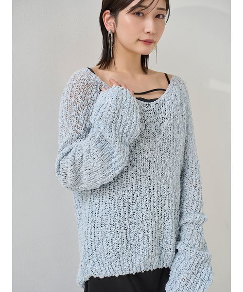 SELF PORTRAIT【関税送料込】Diamante クレープトップ THREE FIFTY STANDARD あったか裏起毛ハーフジップトップス