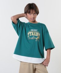 SHOO・LA・RUE(Kids) /シューラルー キッズ SHOO・LA・RUE／Kids アソートプリント裾レイヤード五分袖Tシャツ/507970767