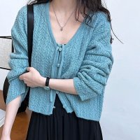 KiraKiraShop/キラキラショップ KiraKiraShop カーディガン《くるみボタンケーブルニットショートカーディガン 全3色》 ［zzo0024］/507976806