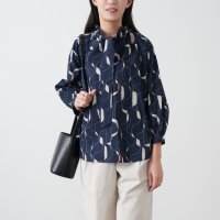Doubleface Tokyo/ダブルフェーストーキョー Doubleface Tokyo 幾何柄フリルネックボウタイブラウス/507976938