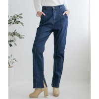 LUXSTYLE/ラグスタイル LUXSTYLE ストレッチセンタープレスフレアデニムパンツ/ジーンズ ジーパン フレアデニム センタープレス スリット ストレッチ 伸縮性 大き/507977008