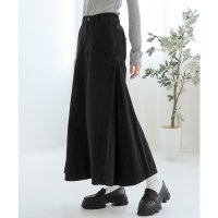 LUXSTYLE/ラグスタイル LUXSTYLE サイドタックデニムロングスカート/ロングスカート フレアスカート スカート マキシ丈 ウエストゴム ハイウエスト ゆったり 大き/507977010