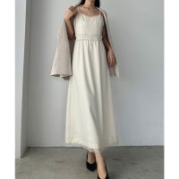 Louere/ルエレ Louere Louere レーストリミングセミフレアキャミワンピース/507977072