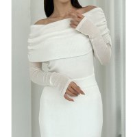 Louere/ルエレ Louere Louere シアーオフショルニットトップス/507977074