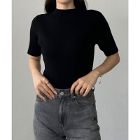 Louere/ルエレ Louere Louere ボトルネック半袖リブニット/507977076