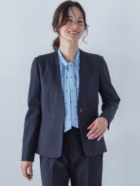 LAUTREAMONT/ロートレアモン LAUTREAMONT コンフォートノーカラージャケット≪洗濯機で洗える/セットアップ対応≫/507977333