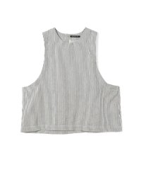 mizuiro ind/mizuiro ind ヒッコリークルーネックショートベスト/507977353