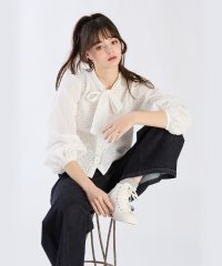 To b. by agnes b./WX40 CHEMISE コットンフラワーレースブラウス/507951714