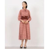 TONAL/トーナル TONAL ジャガードボウタイウエストリブワンピース/507964911