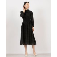 TONAL/トーナル TONAL ジャガードボウタイウエストリブワンピース/507964911