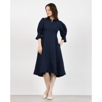 TONAL/トーナル TONAL Vネックタックフレアワンピース/507978541