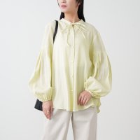 Doubleface Tokyo/ダブルフェーストーキョー Doubleface Tokyo フロントリボンボリュームスリーブブラウス/507978660