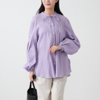 Doubleface Tokyo/ダブルフェーストーキョー Doubleface Tokyo フロントリボンボリュームスリーブブラウス/507978660