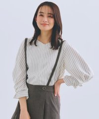 grove/【毎日着たい】麻調メッシュ袖コンシャスブラウス/507979315