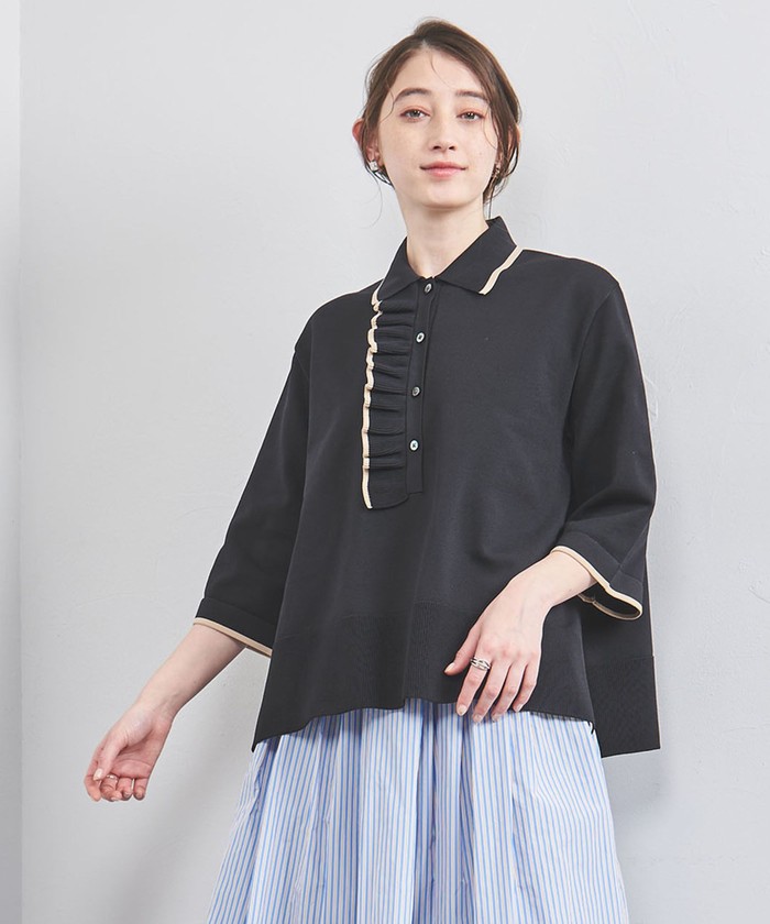 ユナイテッドアローズ LUXURY フリル コンビニット UNITED ARROWS（ユナイテッドアローズ）の「LUXURY フリル