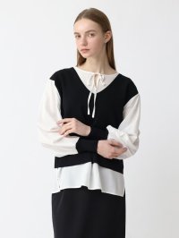 Aga/アーガ Aga レイヤードデザインニットトップス/507980222