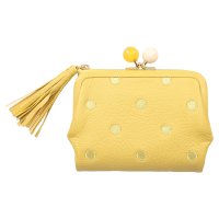 perche/ペルケ perche 財布 二つ折り財布 レディース 本革 がま口 ドット ブルー グリーン イエロー ゴールド シルバー 08－06－03560/507980390