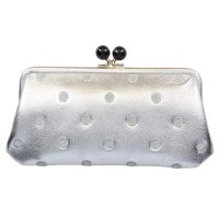 perche/ペルケ perche 財布 長財布 レディース 本革 がま口 ドット グリーン イエロー ゴールド シルバー 08－06－03561/507980391