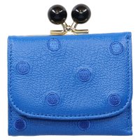 perche/ペルケ perche 財布 三つ折り財布 ミニ財布 レディース 本革 がま口 ドット ブルー グリーン イエロー ゴールド シルバー 08－06－03562/507980392
