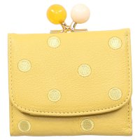 perche/ペルケ perche 財布 三つ折り財布 ミニ財布 レディース 本革 がま口 ドット ブルー グリーン イエロー ゴールド シルバー 08－06－03562/507980392