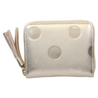 perche/ペルケ perche カードケース 財布 ミニ財布 レディース 本革 大容量 ドット型押 08－06－03910/507980393