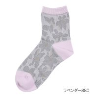 ＥＬＬＥ/エル ELLE 福助 【ELLE(エル)】 靴下 花柄 クルー丈 足底転写(3102－204)婦人 女性 レディース フクスケ fukuske ふくすけ/507980630
