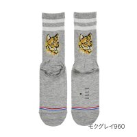 ＥＬＬＥ/エル ELLE 福助 【ELLE(エル)】 靴下 リブライン ネコ柄 クルー丈 足底転写(3102－205)婦人 女性 レディース フクスケ fukuske ふ/507980631