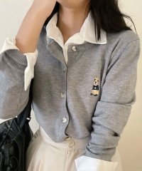 VIVIDLADY/ビビッドレディ VIVIDLADY ニットカーディガン 刺しゅう入り レイヤード カーディガンレディース 春秋冬 長袖/507981096