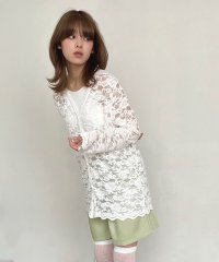 Jewelobe/ジュエローブ Jewelobe Vネック起毛レースブラウス/507981130