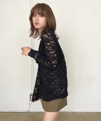 Jewelobe/ジュエローブ Jewelobe Vネック起毛レースブラウス/507981130