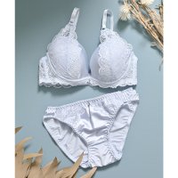 Honeys/ハニーズ Honeys レース使いブラセット ブラセット 下着 アンダーウェア ブラジャー ソフトワイヤー ショーツ レース 花柄 ナイロン混 パッド付 レディ/507981267