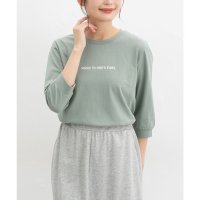 Honeys/ハニーズ Honeys 7分袖発泡ロゴTシャツ トップス Tシャツ ロゴTシャツ カットソー コットン 綿 UVカット 7分袖Tシャツ 発泡ロゴ ロゴ レディー/507981332