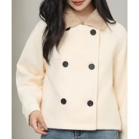 Lace Ladies/レースレディース Lace Ladies ボアカラー ダブルブレストショート 厚手 ジャケット/507981527