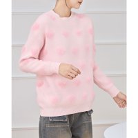 Lace Ladies/レースレディース Lace Ladies ハート柄 配色 シャギー ニット プルオーバー/507981548