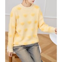 Lace Ladies/レースレディース Lace Ladies ハート柄 配色 シャギー ニット プルオーバー/507981548