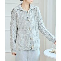 Lace Ladies/レースレディース Lace Ladies ケーブル柄 トグル ニット フーデット カーディガン/507981550