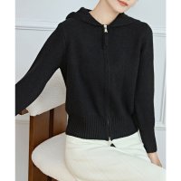 Lace Ladies/レースレディース Lace Ladies ソリッドカラー ダブルジップ フーデット ニット カーディガン/507981551