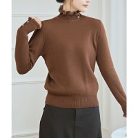 Lace Ladies/レースレディース Lace Ladies 裏フリース ビジュー ボタン フリル ニット プルオーバー/507981557