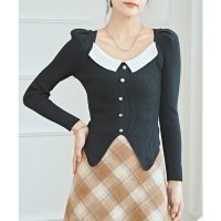 Lace Ladies/レースレディース Lace Ladies スクエアネック 襟付き リブ ニット プルオーバー/507981570