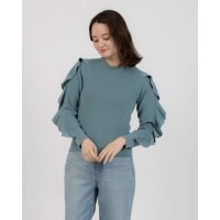 TONAL/トーナル TONAL ラッフルスリーブニット/507982462