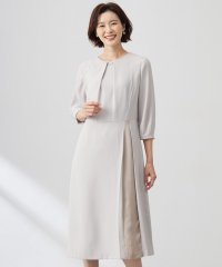 J.PRESS LADIES/【洗える】ストレッチバックサテンジョーゼット Aライン ワンピース/507983150